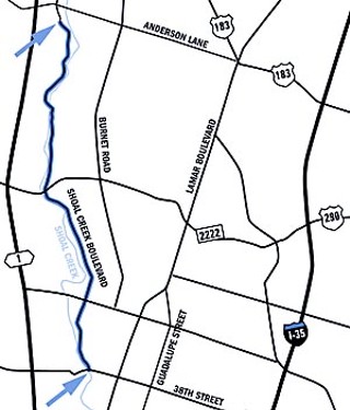 The Shoal Creek Boulevard project will run from 38th
Street on the south to Foster Lane on the north.