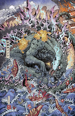 The cover to <i>Godzilla: Rage Against Time</i> #1 by Austin artist Matt Frank