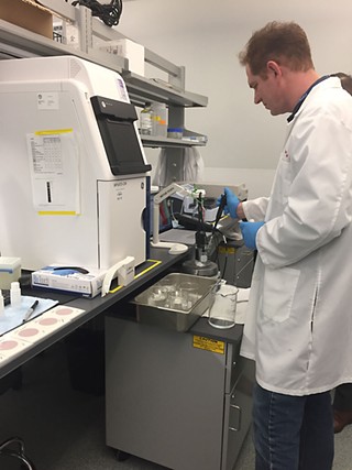 Food and Ag Lab's Darren Toczko sciences up some knowledge.