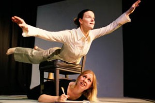 Heather Huggins and Sarah Collins in at work/in
progress