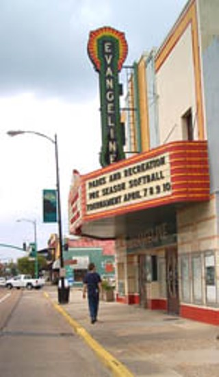 The restored Evangeline Theatre in New Iberia