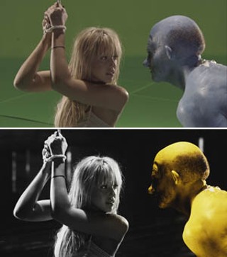 Austin's Troublemaker Studios uses green-screen technology to create a scene in <i>Sin City</i>