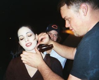 Marta McGonagle with Doug Field during the production of Kristoffer A. Morgan's <i>Blind</i><br>Photo courtesy of Chris Weidner