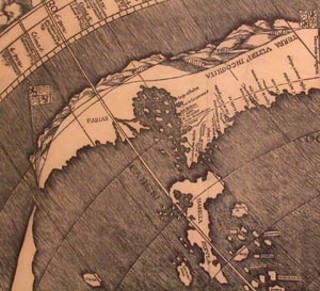 Another view of the Waldseemuller map, showing the Gulf of Mexico