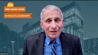 Dr. Anthony Fauci speaking at the Ken Shine Prize Health Leadership virtual lecture