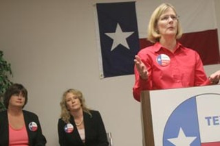 Longtime public schools activist Carolyn Boyle speaks for 
a group of PTA moms who intend to become Texas 
political scene players through the formation of the 
Texas Parent PAC. Disgusted by the Legislature's inability 
to pass school finance reform, the bipartisan group 
intends to raise $250,000 to recruit and support 
candidates, both Democrat and Republican, who put 
children first. At the group's press conference, which 
featured home-baked cookies, Boyle admitted that 
learning the political ropes would be a challenge. If 
you're interested in putting on a carnival to raise money 
for a school, we can tell you all about that, she said. 
Still, she believed a sleeping giant of angry parents will 
respond to the group's call to clean house in the Lege. 
Such parents – or anyone interested in running for office 
as a public schools crusader – can find more information 
at <a href=http://www.txparentpac.com 
target=blank><b>www.txparentpac.com</b></a>. 
<i>– Rachel Proctor May</i>