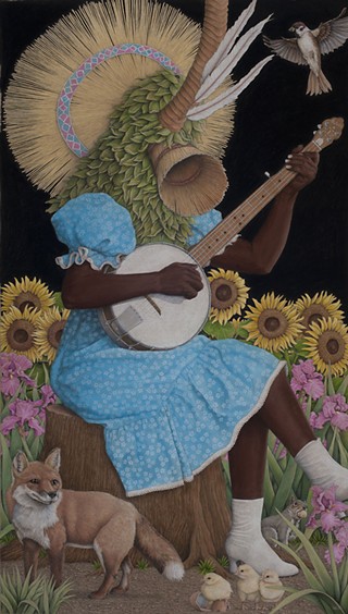 <b><i>Banjo Player</i></b> by Win Wallace