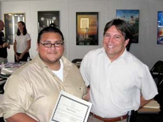 Angel Pedraza (l) and AFS board member Robert Walker<br>Photo courtesy of Keith Poulson