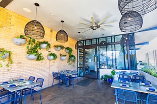 The outdoor patio