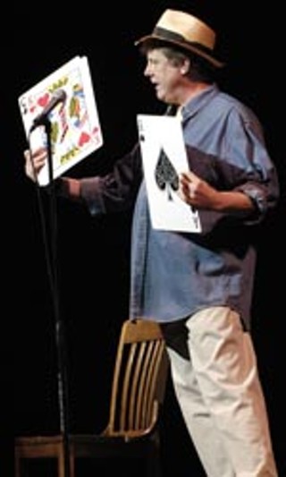 Crescent City resident Harry Anderson took the stage to
help out his hometown in the comics' benefit show.
