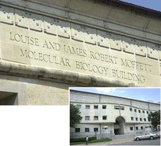 Thanks to its close relationship with mining tycoon Jim
Bob Moffett, the University of Texas now has a building
on the Forty Acres named after a divorced couple: the
Louise and James Robert Moffett Molecular Biology
Building. The Moffetts split a few years ago in what was
reportedly an acrimonious divorce.