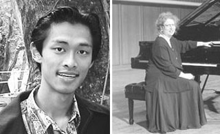 On the evening of the murder, Jackson Ngai (l) believed that UT piano professor Danielle Martin (r) was trying to poison him, trying to make him cut off his fingers, and trying to starve him to death. He believed she was being controlled by a computer chip planted in her brain.