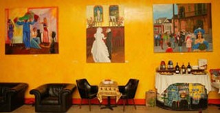 Exhibition of Alice Henderson paintings at Cafe Brazil, New Orleans, 2004