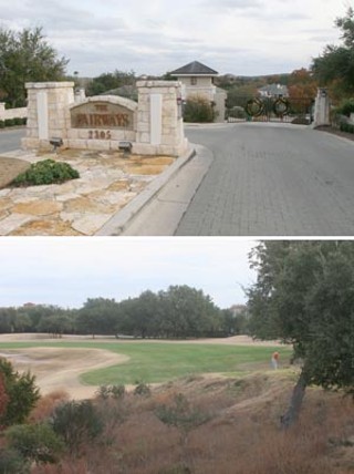 AMD CEO Hector Ruiz lives in this gated community 
adjacent to the Barton Creek Country Club (bottom), which 
just happens to be a short drive from the proposed AMD 
development.