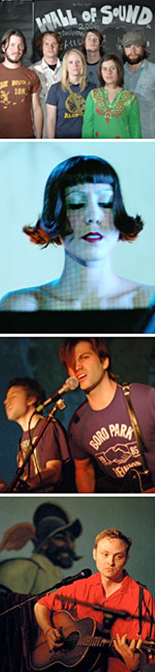 Another Brick in the Wall of Sound (top to bottom): The
Black Angels' everlasting gaze; eye of the Octopus
Project hurricane Yvonne Lambert; The Lord Henry
'Ohface'; Cortéz watches over Knife in the Water's
Aaron Blount