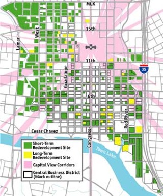 Map Of Downtown Austin Downtown's Tall Order: Where Can We Put 20,000 New Residents? - News - The  Austin Chronicle