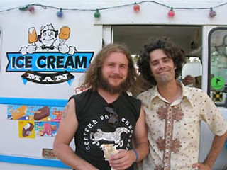 My Morning Jacket's Jim James (l)
<br>Photo courtesy of the Ice Cream Man