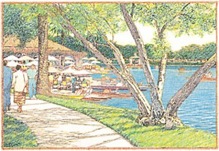 LAKE PARK: Already under construction at Mueller is the
30-acre “Lake
Park,” the largest open space in a system that includes
more than 100
acres of parks, trails, and green space. Adjacent to the
Town Center and
housing, it will serve all of East Austin. The lake itself will
double
as a recreational area and water-quality protection
feature. Other
planned features in Lake Park include a community
center, a natural
amphitheatre, a restored historic hangar, a picnic grove,
and a park
pavilion.