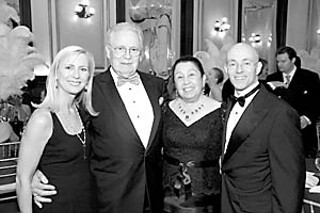 Ballet Austin’s Executive Director Cookie Ruiz (l) and Artistic Director Stephen Mills (r) flank generous arts patrons Joe and Theresa Long at the Ballet Fete. Ballet Austin graciously donated 10% of the evening’s auction proceeds to the Long Center for the Performing Arts.