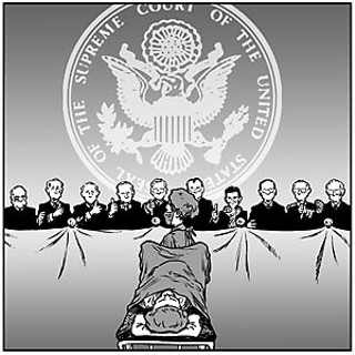 The question before the court is whether a certain kind
of abortion procedure, commonly known either as an
intact dilation and evacuation or dilation and extraction,
during which a doctor dilates the cervix and partially
extracts the body of a living fetus before crushing its
skull, is an appropriate medical practice or merely a
gruesome cruelty.