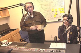 KOOP Radio (91.7FM) is homeless no more. After two fires at the station's original address at Fifth and San Jacinto the first did enormous damage to the studios, and the second, just weeks later, completely destroyed it and some figurative couch-surfing at the KMFA studios, the all-volunteer community station finally broadcast from its new digs at 3823 Airport on Saturday. Signing KOOP onto the air at 9am was Thomas Durnin, as he held a brick from the original studios while fellow programmer Nelin Hudani looked on.