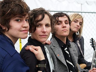 The Cliks, fronted by Lucas Silveira (second from right), are hardly your typical all-girl band.