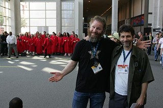 Morgan Spurlock (l) and Rob VanAlkemade