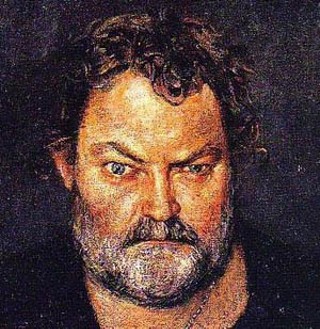 A photo of Thomas Woodruff's portrait of Rollo Banks. Rollo's giving the look that we affectionately dubbed stink-eye. Anyone who was ever the recipient of this look never forgot it.