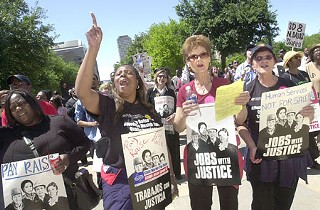 Members of the Texas State Employees Union converged on the Capitol April 18 to lobby legislators on how to improve state services – a key issue in the wake of the Accenture debacle, wherein the Legislature privatized the call centers for claiming state benefits, with disastrous results. “Our members, for the most part, are on the front line of service delivery,” said Mike Gross, TSEU vice president, in a press release. “They know a lot about what works and what doesn’t. Lawmakers and other officials can learn a lot about how to improve services by listening
to them.”