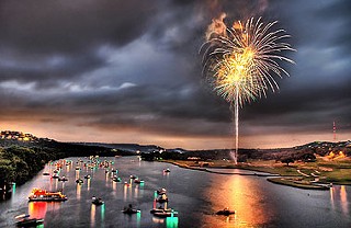 Austinite Trey Ratcliff scored big time recently, winning in 
the
Americana category of <i>Smithsonian</i> magazine’s 
annual contest for amateur
photographers. His photo, “The 4th of July on Lake 
Austin,” is
featured in the magazine’s June issue, as well as at the 
Smithsonian
Castle in Washington, D.C. “[I] was on the side of a 
bridge. … It was on
the edge of a Texas summer storm, so there was driving 
wind and rain. …
I happened to catch this one between wiping down my 
lens and stabilizing
the tripod in the wind,” a <i>Smithsonian</i> press 
release quotes Ratcliff,
CEO of online games company John Galt Games, as 
saying. To check out the
other winning entries,  see <b><a href=http://
photocontest.smithsonianmag.com 
target=blank>photocontest.smithsonianmag.com</a></b>.