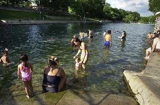 Want to get involved in the future of Barton Springs? On 
Saturday, July 14, at the pool, the city and Friends of 
Barton Springs Pool will host a free swim day and open 
house, noon-6pm, and a community forum, 6-8pm, 
where citizens may weigh in on a proposed master plan 
for maintaining and improving the springs' facilities. 
Exhibits of the plan's preliminary concepts will be on 
display during the open house, with architects Laurie 
Limbacher and Al Godfrey fielding questions in the Splash 
gallery, 4-5pm. The pair then will be joined by city staff 
at the community forum. For more info, see <a 
href=http://www.cityofaustin.org/parks/
bartonspringsmp.htm 
target=blank><b>www.cityofaustin.org/parks/
bartonspringsmp.htm</b></a>.