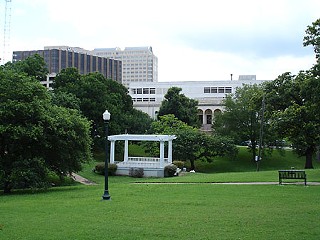 The performance pavilion at the heart of Wooldridge Park has defined its history as a gathering place for music, arts, and political events; revitalized programming could honor and expand on that tradition.