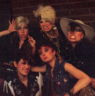Rosie (bottom left) hams it up with the Screamin' Sirens