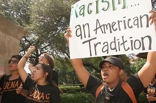 Students, faculty, and community activists on the UT campus last week joined in a national day of action on behalf of the Jena 6. The UT Black Student Alliance organized the campus protest. See Austinites Mobilize in Support of the Jena 6.