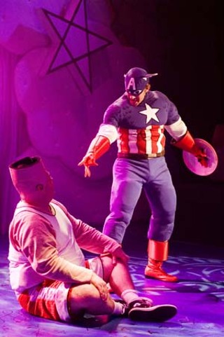 Joe Boxer (Kyle Sturdivant) meets Captain America (Adam Smith)