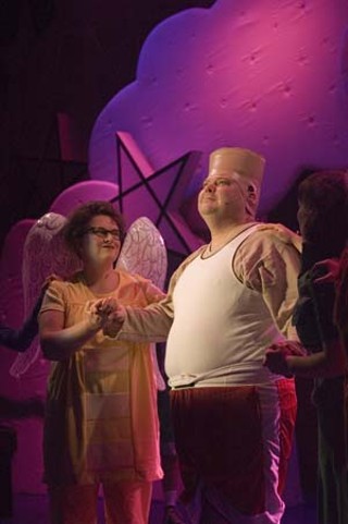 Heavenly encounter: Kathy McCarty with Kyle Sturdivant as Joe Boxer