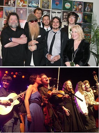 Top: Rokkervil, Billy Gibbons, and Margaret Moser<br>
Bottom: Walter Hyatt tribute