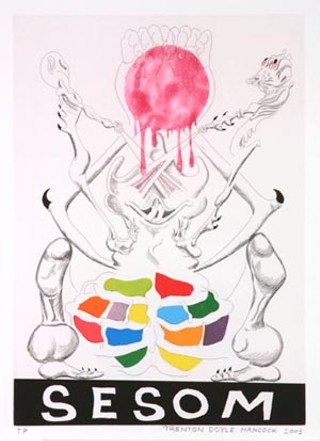 Untitled preparatory sketch for <i>Cult of Color: Call to Color</i> by Trenton Doyle Hancock
