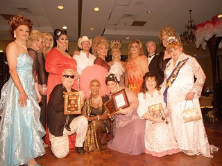 The Royals: (back, l-r) Iwanna Man Winchester, Dana Woodrow, Cecelia Martay, Nadine Hughes, Lance Thames, Alex Courtney, Christine King, Jennifer West, emcee Rob Faubion, Rona Bare-it, and the one who started it all, José Norton. (Front row) Your Style Avatar, Topaz, Kate Messer, Cindy Widner.