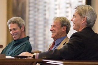 (L-r) Paul Stekler, Robert Cushing, Bill Bishop