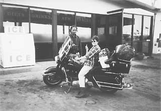 The author shows her biker spirit.