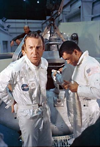 Apollo 13 crewmembers train in January 1970.