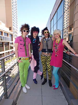 Relieving: Angry vs. The Bear showed up at the Austin convention center looking and sounding like the tasty electro-pop confection that they are.