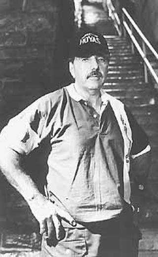 William Peter Blatty on the set of <i>The Exorcist III</i>, 1990