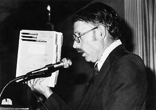 Garcia speaks to an education group in the early 1970s.
