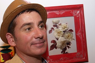 The monumentally talented painter Graydon Parrish with his contribution to the Arthouse 5x7 fundraiser: Though neither 5-by-7 nor priced at $100 like most pieces, Parrish's work received an opening bid of $10,000 (bidding closes May 31).