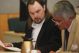 Robert Springsteen, in court last week with attorney Joe James Sawyer