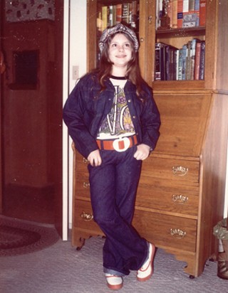 The author, circa 1973, with visions of Mackie gowns dancing in her head