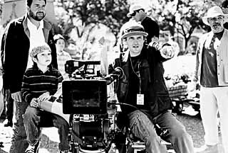 The idea, says Rodriguez (with his son Rocket, below), was to make a movie that feels like a little kid wrote it and directed it and shot it.