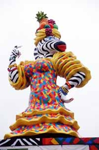 Blue Genie's dancing zebra for Lucy in Disguise